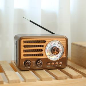 클레식 레트로 아날로그 블루투스 스피커 SD TF카드 음원 USB 탁상용 AM FM라디오