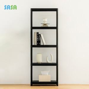 가구 뚝딱600 무볼트 조립식 플라스틱 앵글선반 5단 블랙