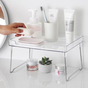 투명 사각 접이식 플라스틱 선반 양념 욕실 정리대