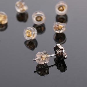 실리콘 투명 귀걸이 18k도금 뒷장식 뒷마개 침귀걸이용