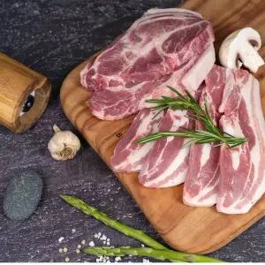 [까매요] [산지직송]지리산흑돼지 순수혈통 명품버크셔 가정용/캠핑용알뜰1호 1.0kg(오겹살+목살각500g)