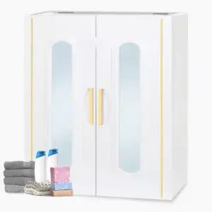 아이리스 다용도 국산 고급심플 골드 욕실장800 화장실수납장 코너벽걸이장 수건정리장