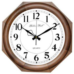 [골든벨]PM3018 무소음 원목 팔각 벽시계 40cm 국내산