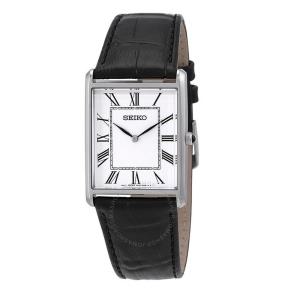 세이코 SEIKO SWR049 스퀘어 네모 가죽 남자 패션 손목 시계