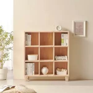 마르디 오픈형 삼나무 원목 1000 3단 책장 DF925470