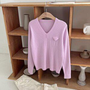 [신세계라이브쇼핑][샵앤] 여성 V넥 슬림핏 골지 간절기 이너 니트티 JR-WKN-2975-바이올렛