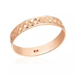 [비앤비골드] 14K/18K 볼륨 다이아컷팅 민자 반지 NPR40184