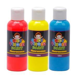 [XBI6K491]미술놀이 핑거페인트 형광색 120mlx3색 세트