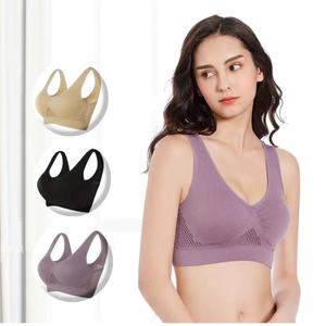 노와이어 스포츠 브라 전후면 에어메쉬 런닝형 브라자