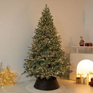 [플라워트리]크리스마스 트리 나무 무장식 대형 고급 그레이 210cm (우산식) 전나무 PE PVC 매장 소품 ...