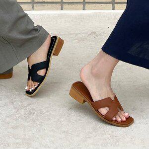 [소보제화]에티노 소가죽 슬리퍼 3cm