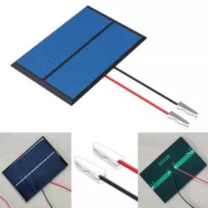 태양전지판 고출력 태양광 (악어 집게 전선) 5v 140mA 모터 프로펠러 회전 발전기
