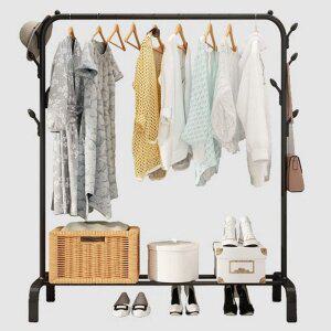 [기타]이동식행거 옷가게 미니 스탠딩 선반 긴옷 수납 스탠드 드레스룸 행거 원룸 옷걸이