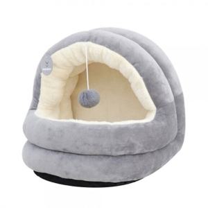 고양이 동글이 방울 하우스 그레이 1P 방석 숨숨집 (WFC6C6C)