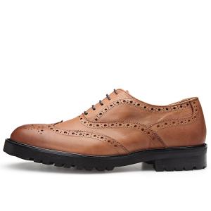 보닌 천연소가죽 베지터블 클래식 윙팁 워커솔 수제구두 IN596LBR