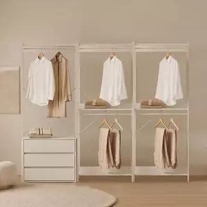 삼익가구 에린 철제 드레스룸 시스템 옷장 2400 세트A타입