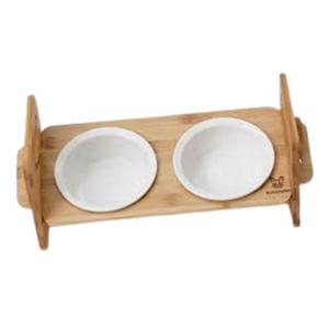 강아지 4단조절 식기 2구 1P 고양이 밥그릇 물그릇 (WE01423)