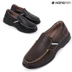 행텐 HT-5128 남성용 천연가죽 스티치 로퍼 슬립온 데일리슈즈 캐주얼 컴포트화