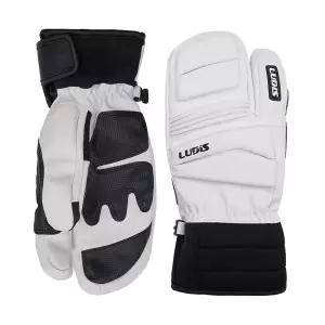 [루디스]스노우프로 LGM4793 화이트 스키 보드 삼지 방한 인조가죽 장갑