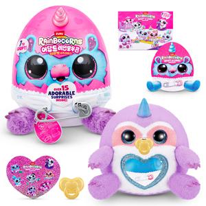 레인보우콘 어답트콘 아기 미니 동물 곰 토끼 유니콘 강아지 애착 봉제 인형 장난감 세트