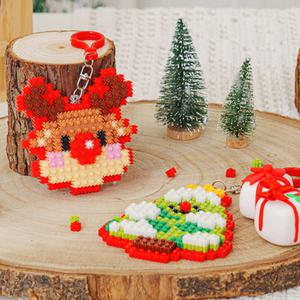 크리스마스 디폼블럭 키링 만들기 반입체 산타 루돌프 눈사람 트리 열쇠고리 가방걸이