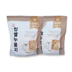 한국라이스텍_쌀눈이 있는 찹쌀 누룽지 700g 2개
