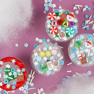 반짝퐁 크리스마스 스마트 톡 거치대 10개 핸드폰 휴대폰 손잡이 그립 만들기 DIY 꾸미기 세트 키트