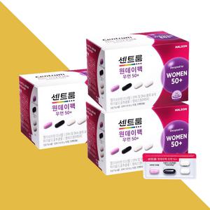 센트룸 원데이팩 우먼50 실버 올인원 영양제  오메가3 루테인 MSM 30정X3박스