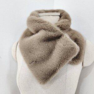 [애슬릿] 밍크 페이크퍼 와이드 자석 머플러 털 목도리