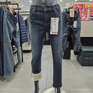 [잠뱅이] 여자 겨울 양모 일자핏 밴딩 청바지 AO4DIG762_JJ