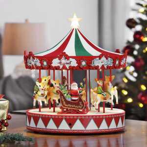 코스트코 산타 회전목마 선물 오르골 크리스마스 램프