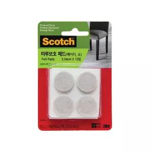 3M 마루 보호 패드 SP848 원형 2.5cm 가구 의자 안전 보호 미끄럼 방지 패드