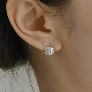 925실버 공 귀걸이 심플 원터치 은볼귀걸이 미니볼 빅볼이어링