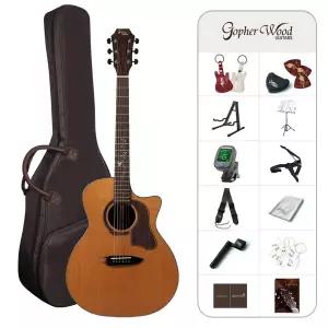 고퍼우드 K330RCE 통기타 픽업장착 풀패키지 K-330RCE