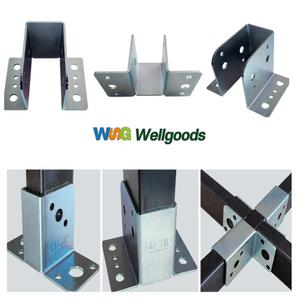 웰굿즈 직사각조인트 아연 직사각파이프조인트 연결부속 각관 브라켓