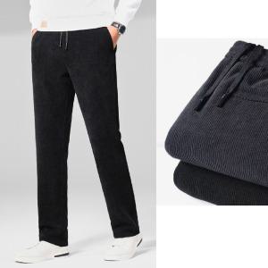 남성용 골덴바지 벨벳기모 안감 겨울 골댄 코듀로이 남자 스판밴딩 일자핏 팬츠 34 36