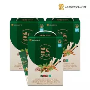 대웅생명과학 녹용홍삼 진액 스틱 100포 3박스 /대용량 6년근홍삼 명절선물세트