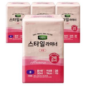 디펜드 스타일 라이너 여성 무향 롱 28개입 x4팩