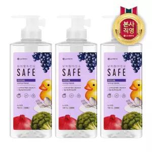 세이프 주방세제 천연미네랄 오리지널 용기형 720ml 3개