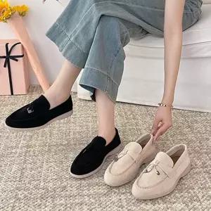 레이디슈 토즈 스웨이드 레더 태슬 슬립온 로퍼 0061