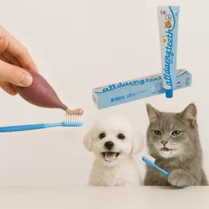 [올댕티스 고구마치약 반려동물치약] 간식인 줄 알고 덥석! 양치도 맛있게! - 구취제거 / 치석예방 /구강청결