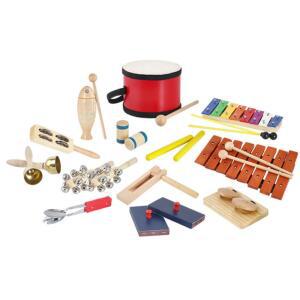 두드림 타악기 연주놀이 원목 악기세트 16P 어린이집 합주 음악교구 KR7019