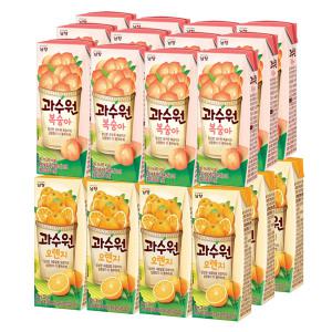 남양 과수원 복숭아+오렌지 190mlx각12팩(총24팩)