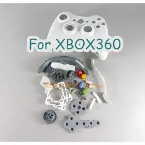 Xbox 360 컨트롤러용 교체 유선 풀 하우징 쉘 커버 버튼 액세서리 포함 화이트 블랙 1 세트/로트
