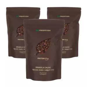 프레시코드 프로틴 그래놀라 카카오 330g 3개 시리얼 간식