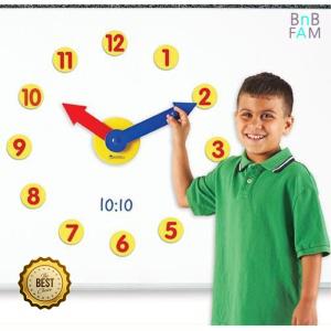 교사용 자석 시계 바늘 숫자 교구 시간학습 시간공부 클락 모형시계 타임
