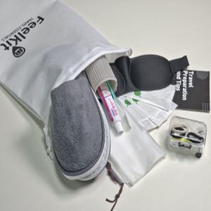 필킷 여행용품세트 해외여행필수품 트래블키트 웰컴키트 기내용슬리퍼 방수파우치 치약치솔세트 칫솔통 안대 3M귀마개 물티슈 브로셔등 베트남준비물 12종 1세트