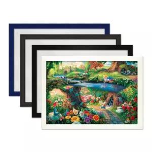 [보리보리/하비스]디즈니 킨케이드 이상한 나라의 앨리스 퍼즐 1000P+슬림 우드 액자 세트