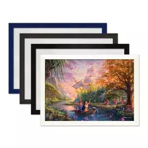 [보리보리/하비스]디즈니 킨케이드 포카혼타스 퍼즐 1000P+슬림 우드 액자 세트