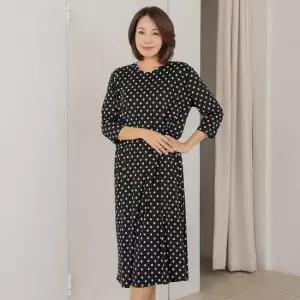 엄마옷 마담4060 도트찰랑롱원피스 중년여성옷 -ZOP2502003-